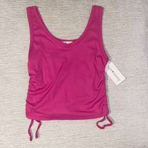Pink ribbed tank